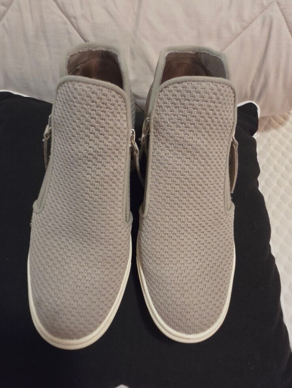 Steve Madden Women's Click Taupe Wedge Sneakers Size 6